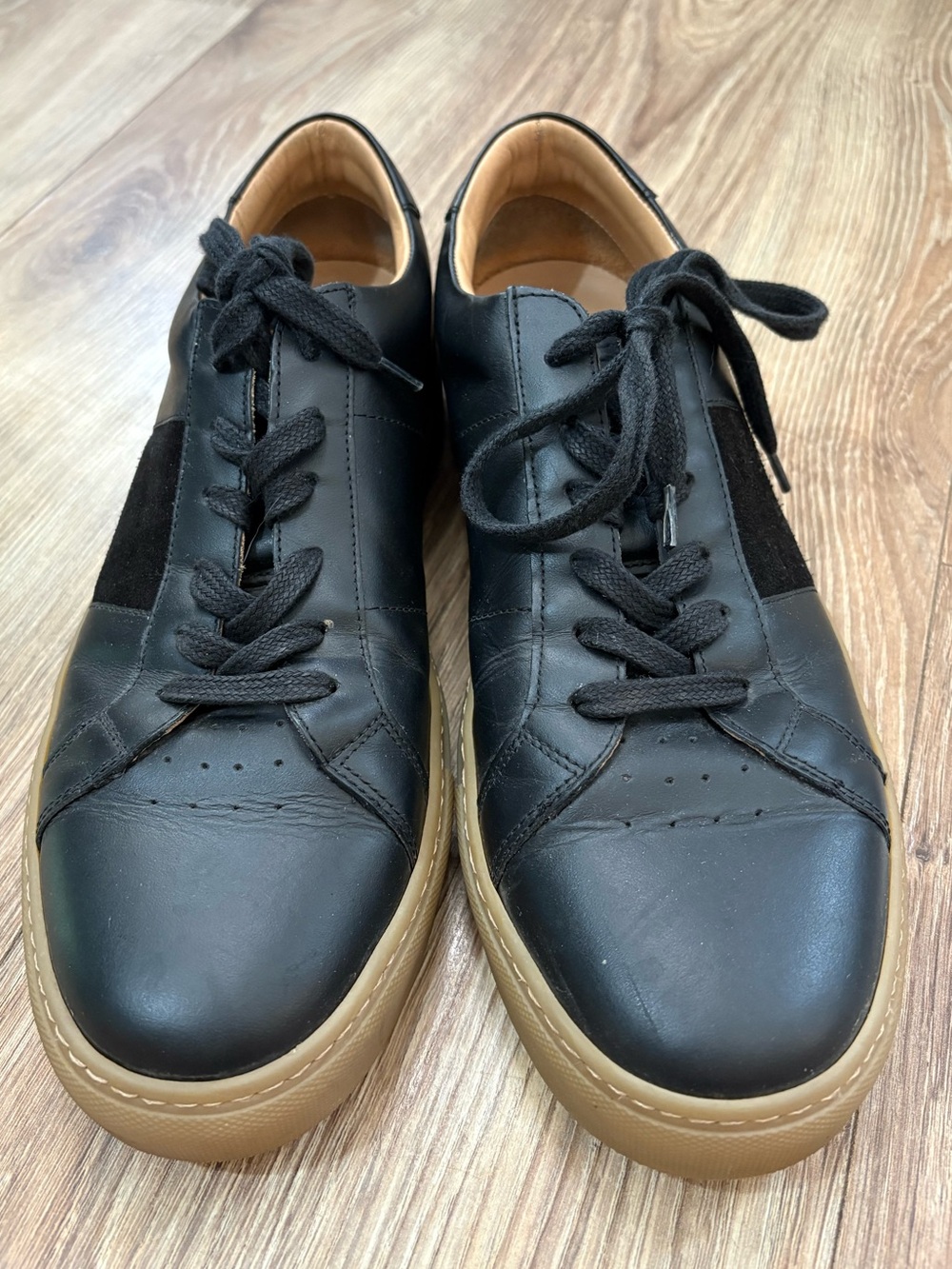 Greats Royale Men’s Sneaker in Nero Black Leather Size 9.5 US Made In Italy